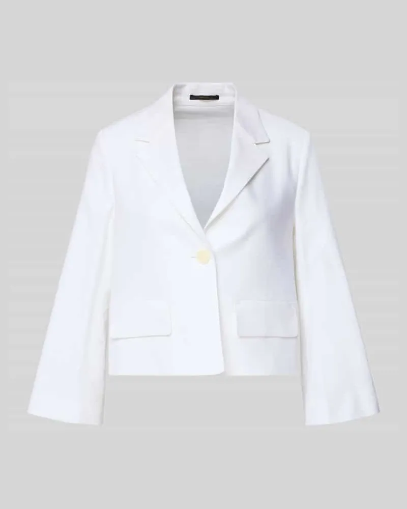 windsor. Blazer aus Leinen-Mix mit Reverskragen Weiss