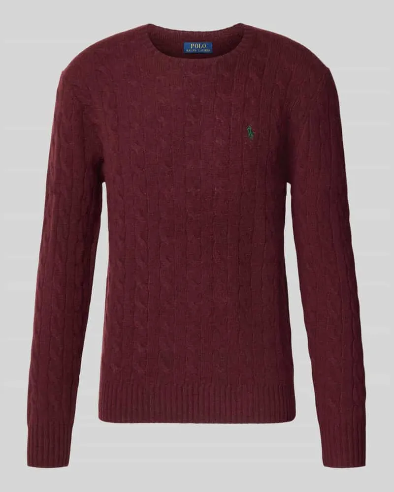 Ralph Lauren Regular Fit Pullover aus Woll-Kaschmir-Mix Bordeaux