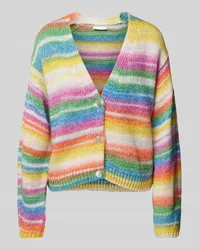 Rich&Royal Strickcardigan mit tiefem V-Ausschnitt Pink