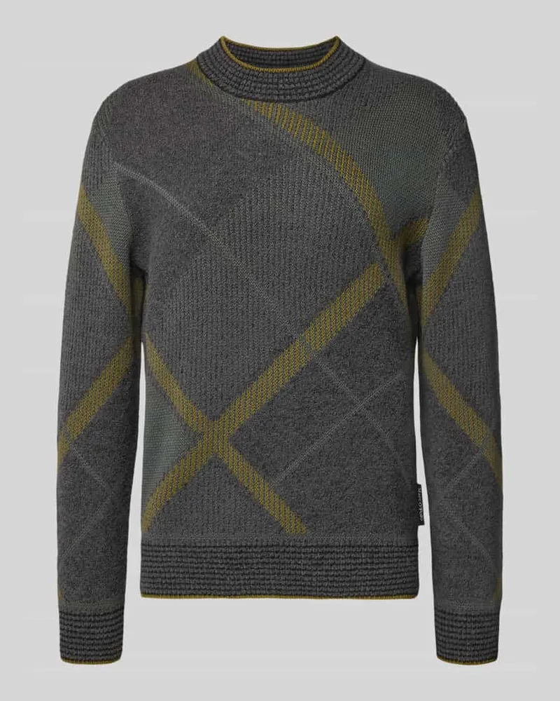 Marc O'Polo Regular Fit Strickpullover Baumwoll-Woll-Mix Anthrazit