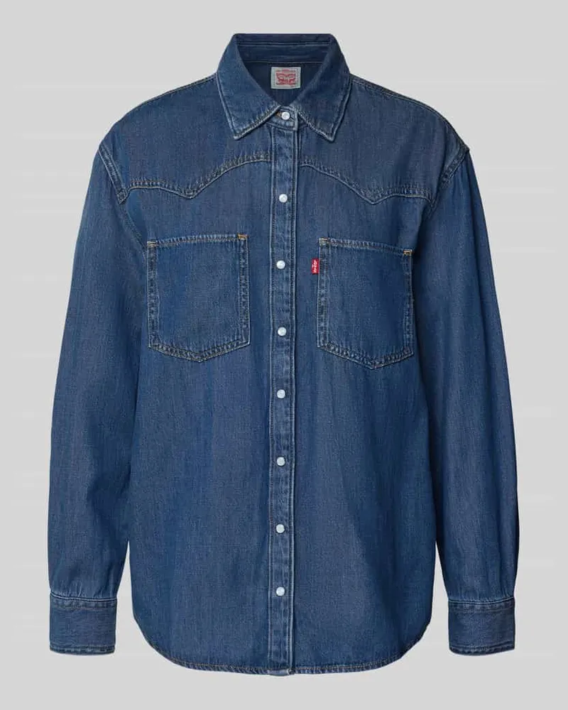 Levi's Hemdbluse in Denim-Optik Jeansblau