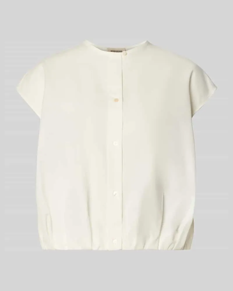 Max Mara Boxy Fit Kurzarmbluse aus reiner Baumwolle Modell 'GELATINA Weiss