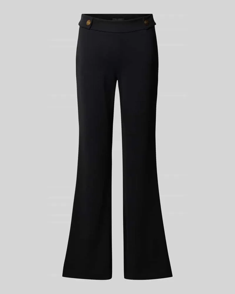 Guess Slim Fit Schlaghose aus Viskose-Mix Modell 'MAELICE Black
