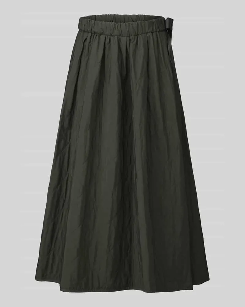 Max Mara Maxi-Rock mit seitlichen Eingrifftaschen Modell 'WKDBRIOSE Khaki