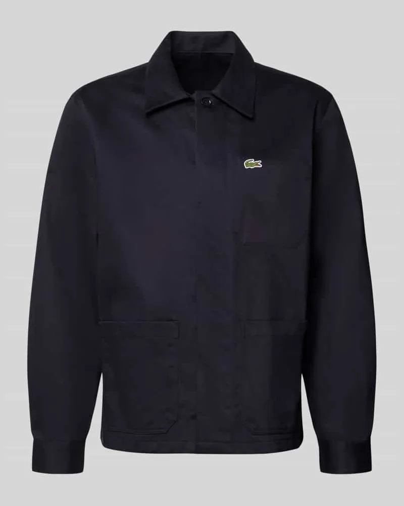 Lacoste Regular Fit Freizeithemd aus reiner Baumwolle Marine