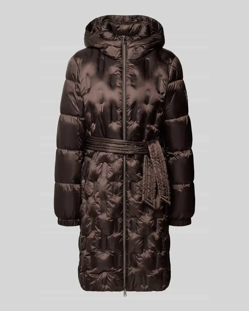 Marc Cain Regular Fit Steppmantel mit Taillengürtel 'OUTDOOR Mittelbraun