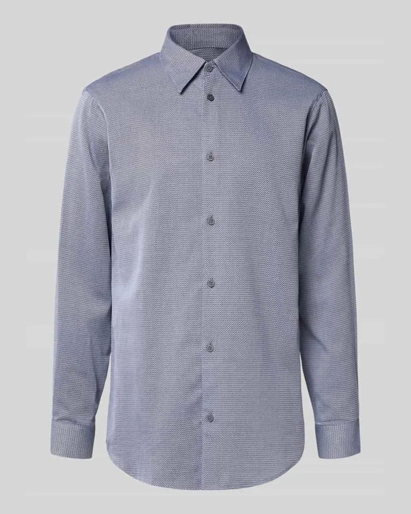 Armani Exchange Regular Fit Freizeithemd mit Kentkragen Hellblau
