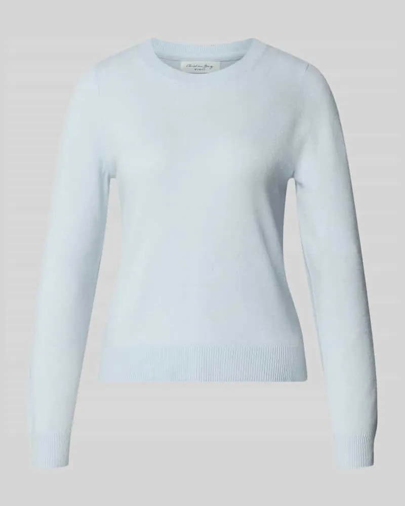 Christian Berg Slim Fit Strickpullover aus reinem Kaschmir Hellblau