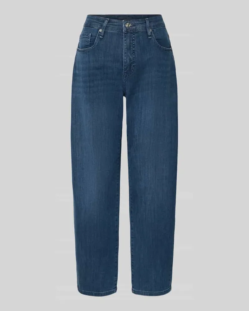 MAC Jeans Barrel Fit Jeans mit Eingrifftaschen Modell 'Danni Blau