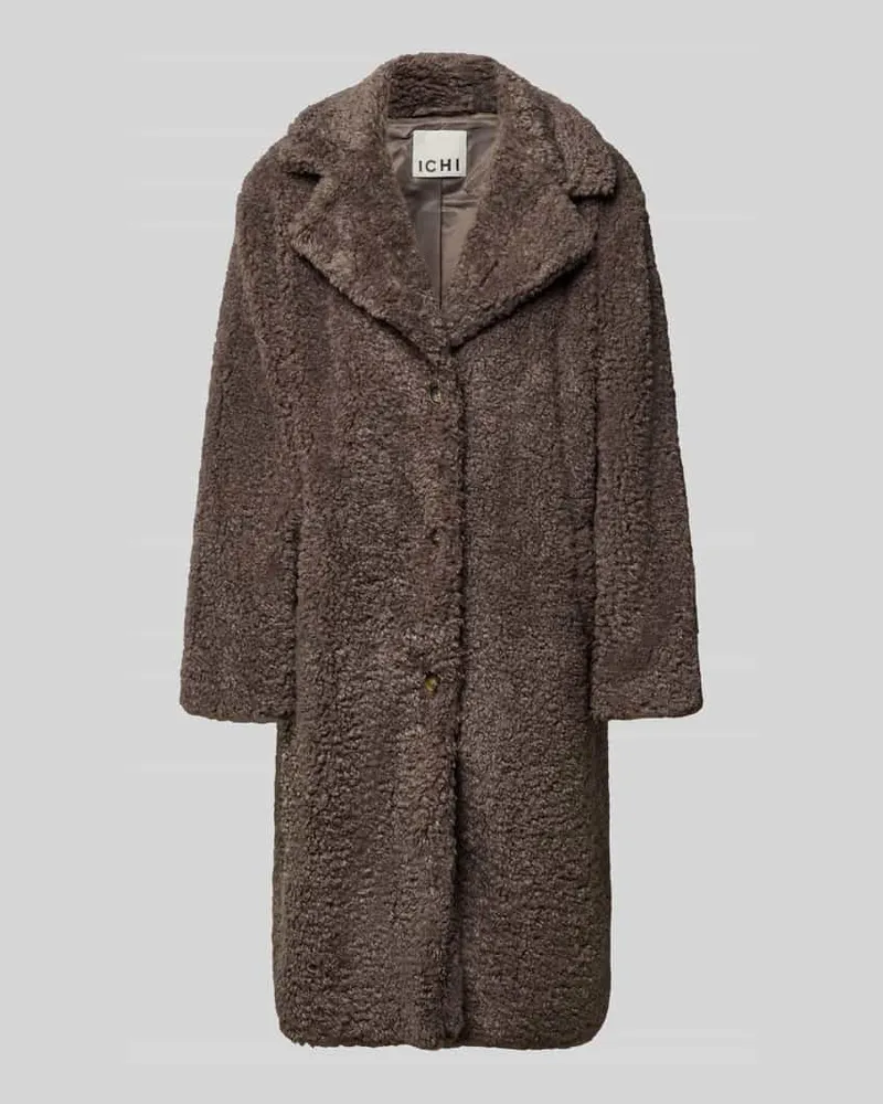 ICHI Mantel aus Teddyfell Modell 'HALAVA Taupe