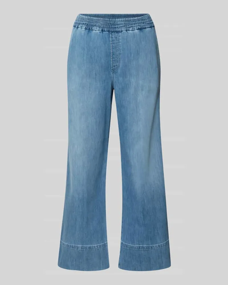 Marc Cain Jeans in verkürzter Passform mit elastischem Bund Bleu