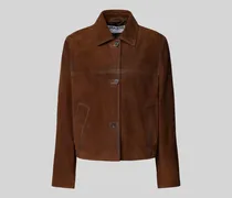 Lederjacke mit Eingrifftaschen