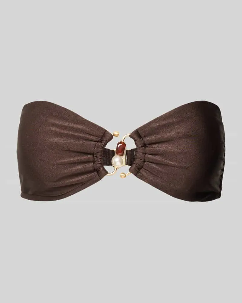 Seafolly Australia Bikini-Oberteil in Bandeau-Optik Modell 'Palermo Dunkelbraun