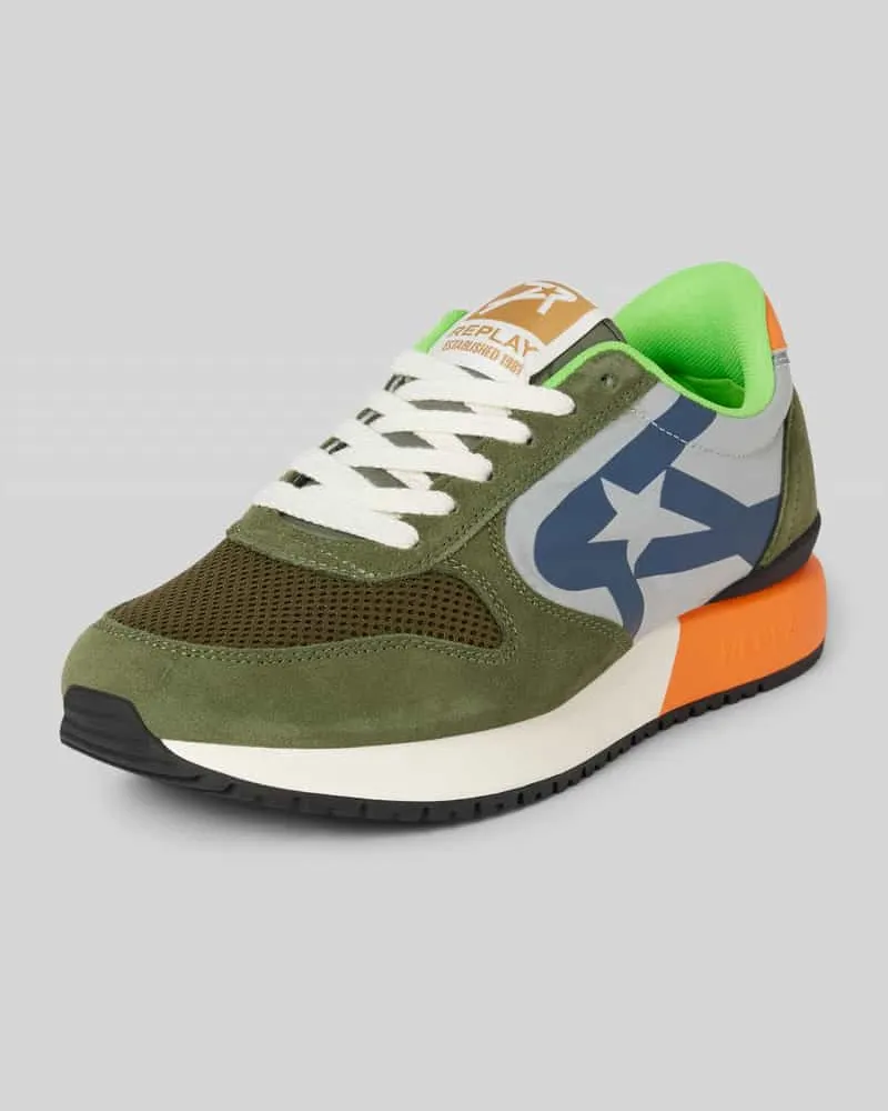 Replay Sneaker im Colour-Blocking-Design Modell 'FIBER Oliv