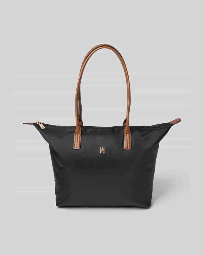 Tommy Hilfiger Shopper mit Label-Applikation Black