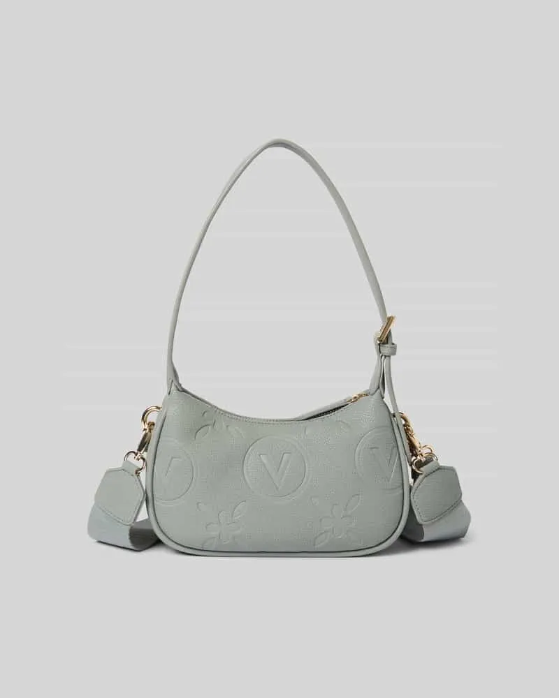 Valentino Garavani Hobo Bag mit verstellbarem Tragehenkel Hellgrau
