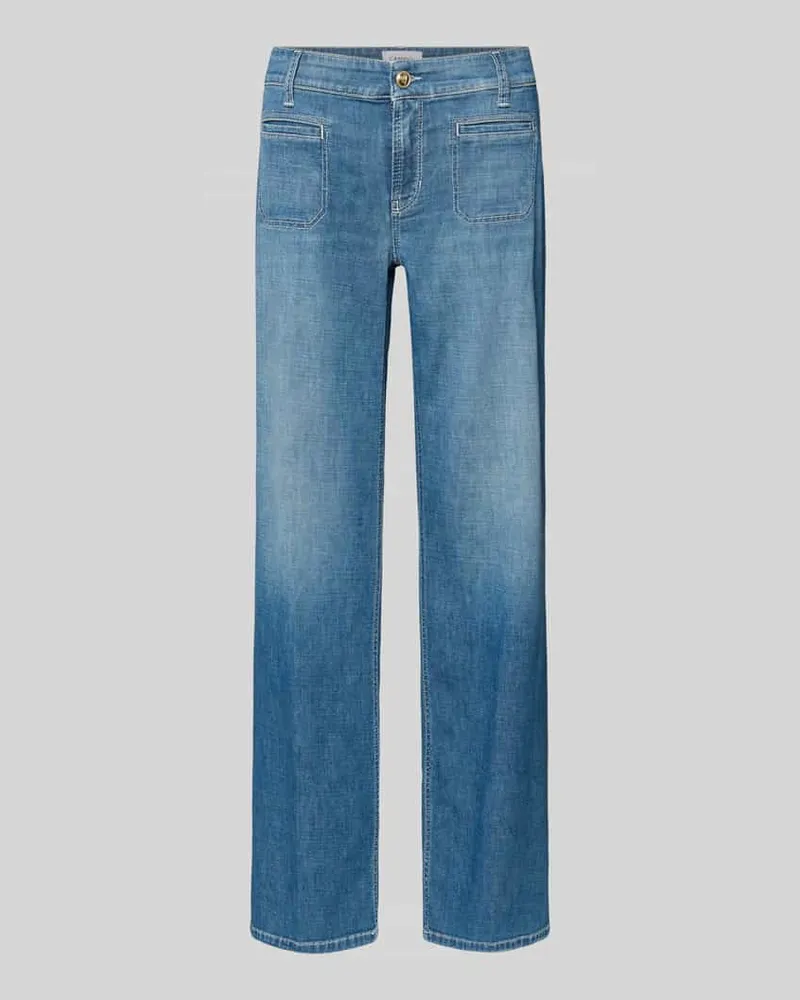 Cambio Wide Leg Jeans aus Baumwoll-Mix Modell 'TESS Jeansblau
