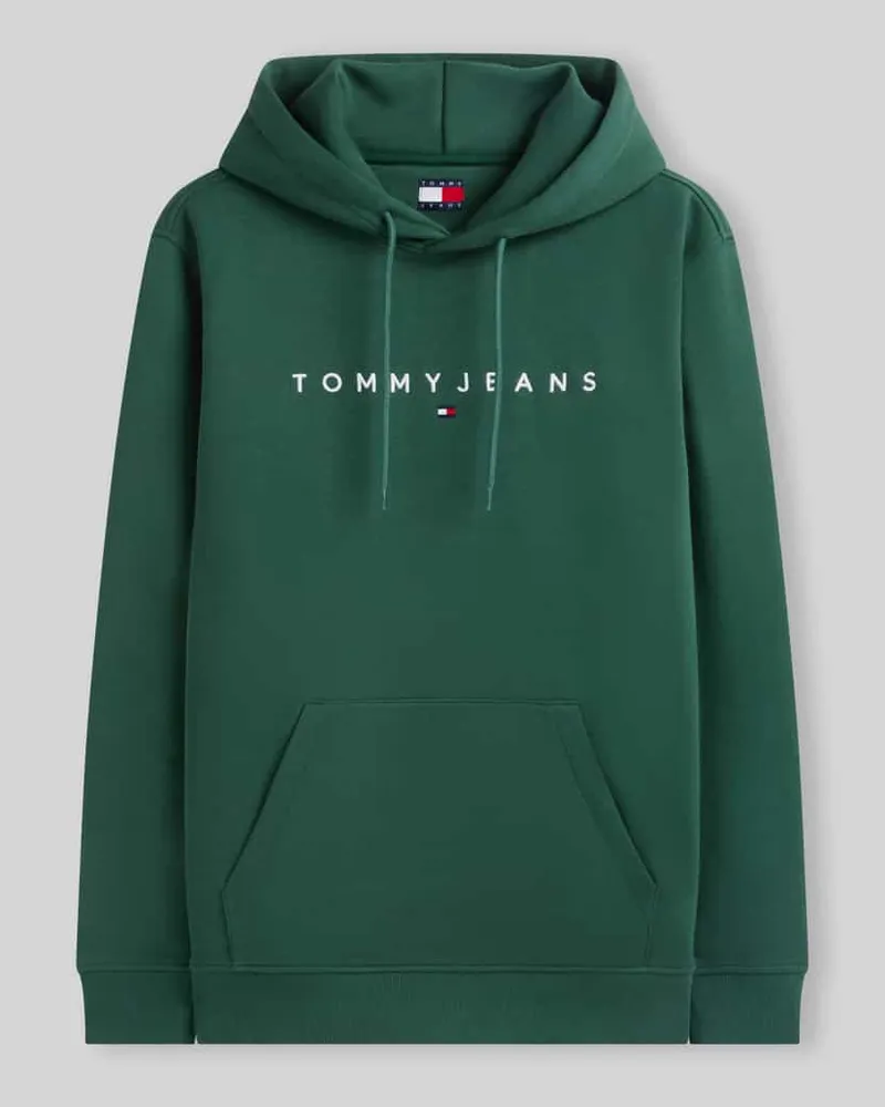 Tommy Hilfiger Regular Fit Hoodie mit Logo-Schriftzug Dunkelgruen