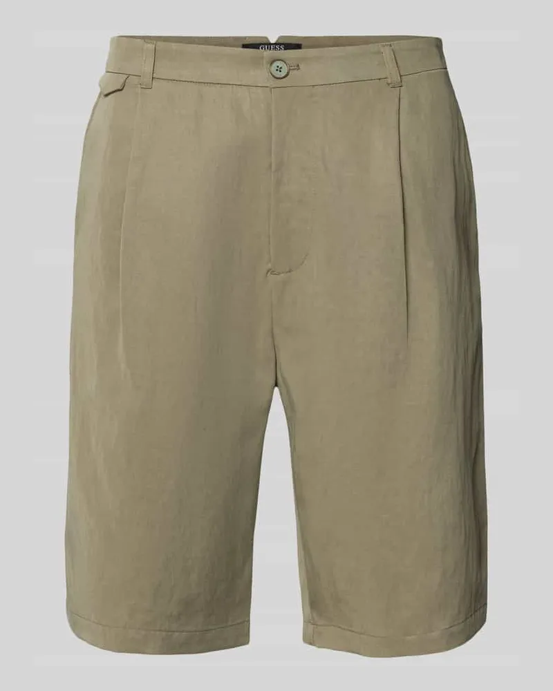 Guess Regular Fit Shorts mit Gesäßtaschen Modell 'TAYLOR Oliv