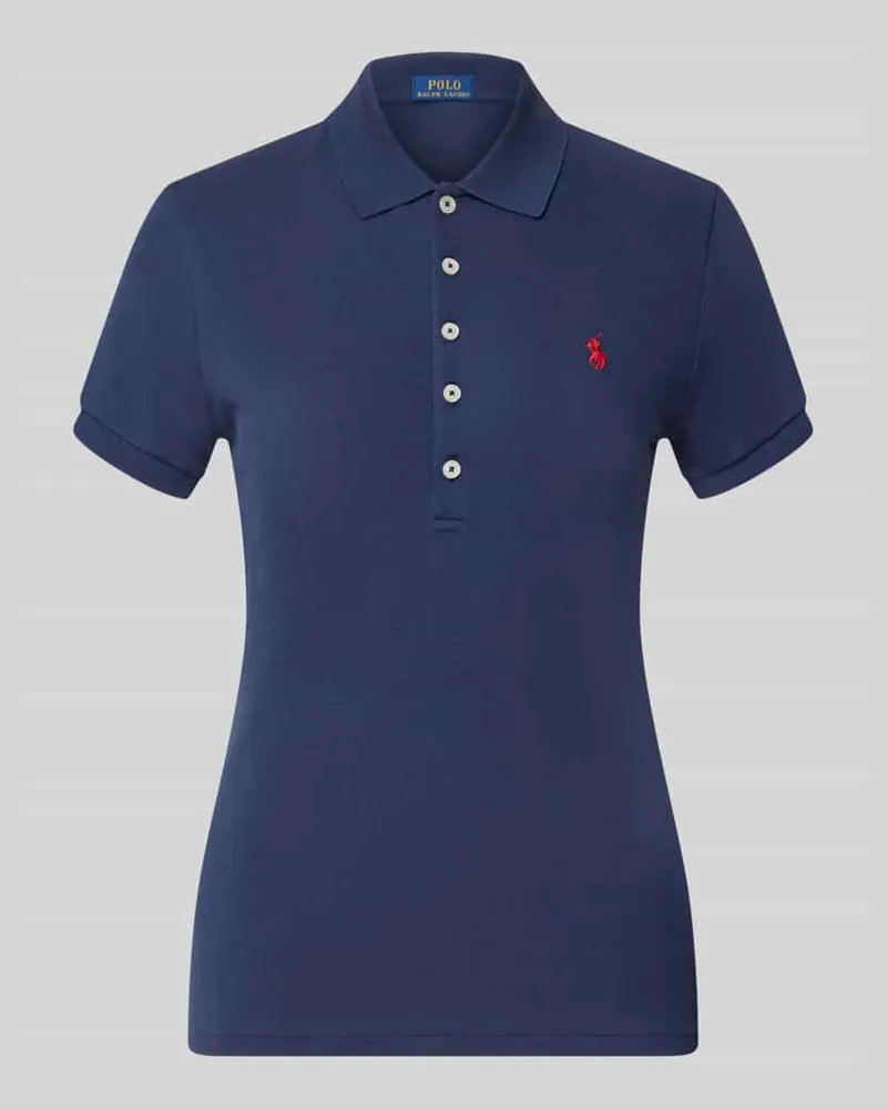Ralph Lauren Slim Fit Poloshirt aus Baumwoll-Mix Marine
