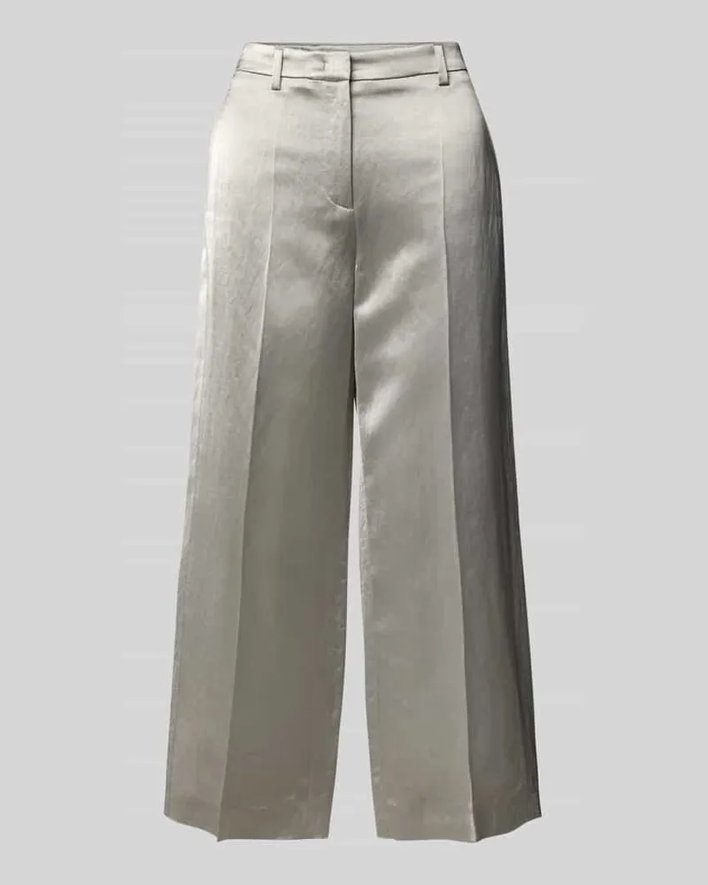 Luisa Cerano Regular Fit Culotte mit Leinen-Anteil Silber