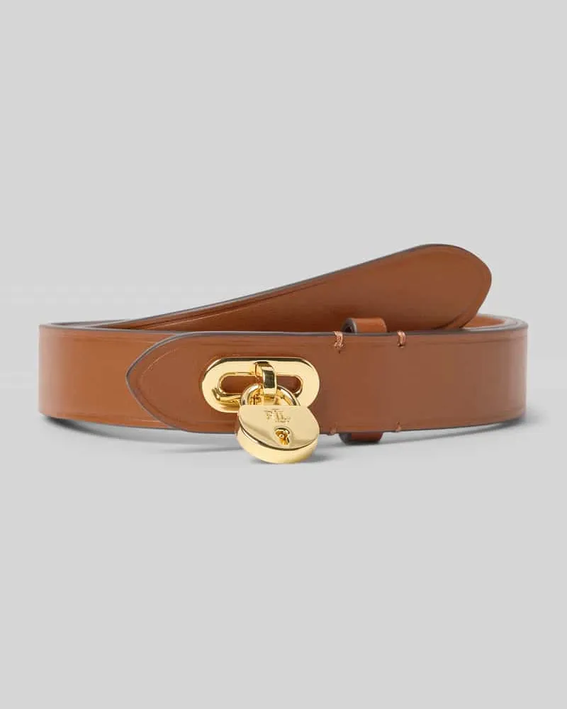 Ralph Lauren Ledergürtel mit Pinschließe Cognac
