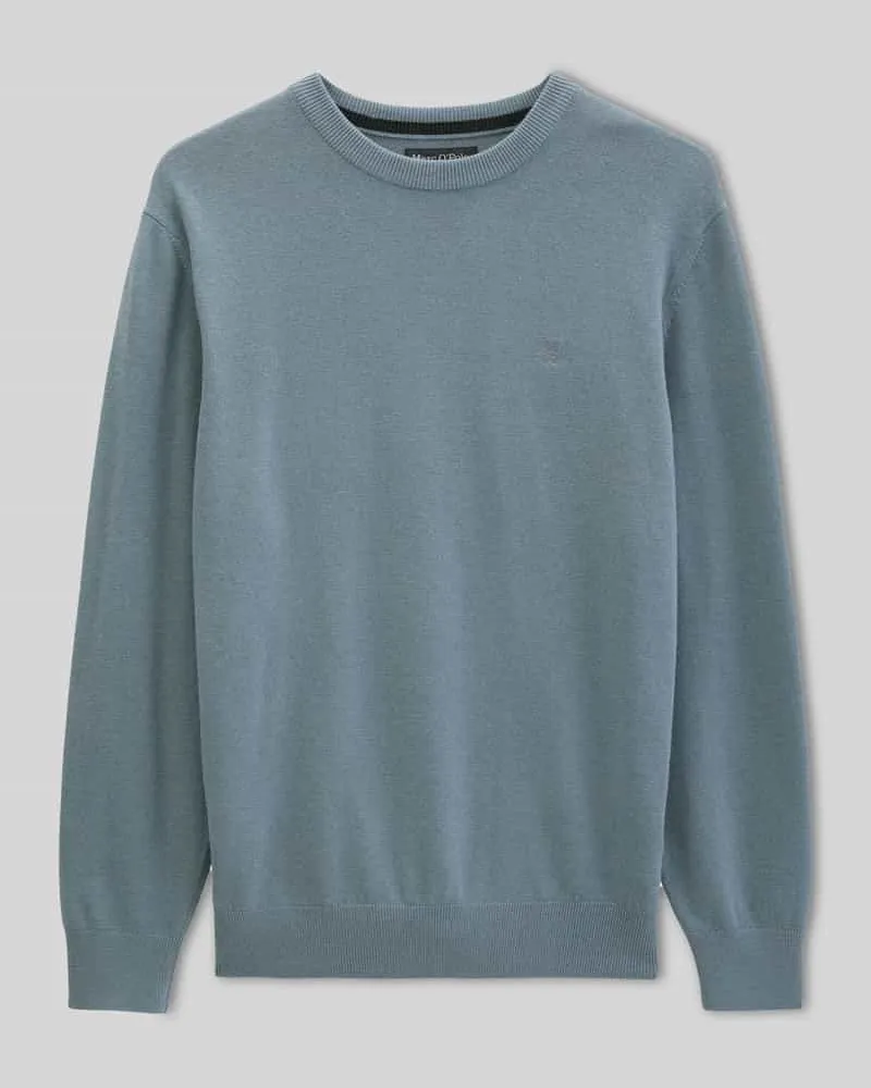 Marc O'Polo Regular Fit Pullover aus Baumwoll-Mix mir Schurwoll-Anteil Hellblau