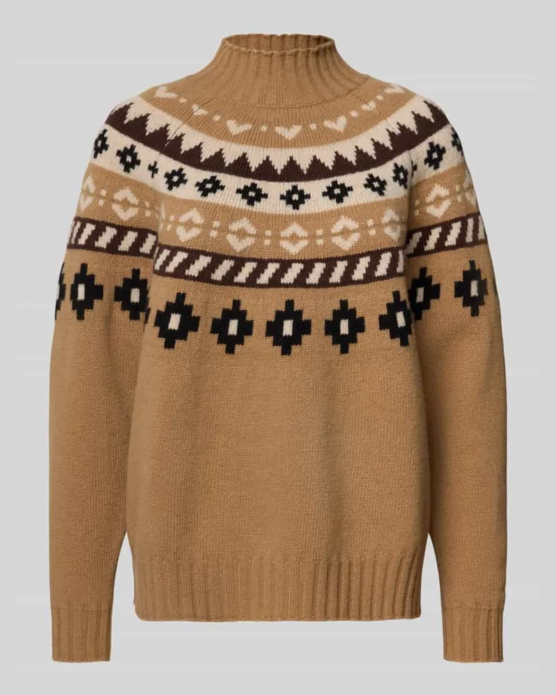 Max Mara Regular Fit Strickpullover aus reiner Schurwolle Modell 'HARDY Camel