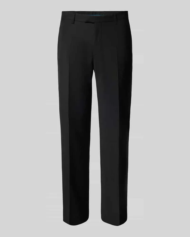 Pierre Cardin Regular Fit Anzughose mit Bügelfalten Modell 'Ryan Black