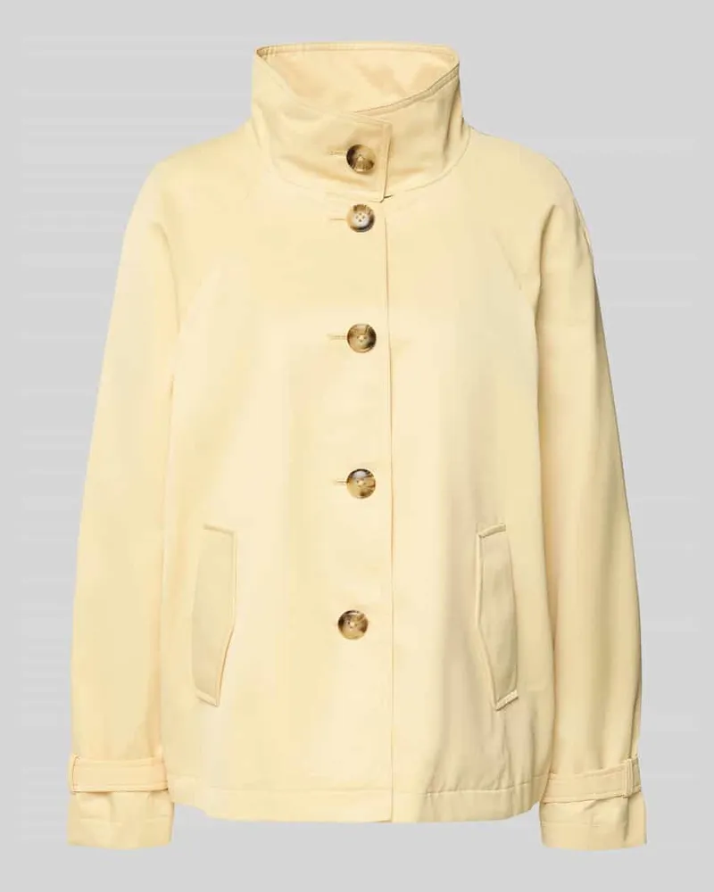 Fuchs Schmitt Jacke mit Stehkragen und Ärmelriegeln Hellgelb