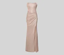 Slim Fit Abendkleid mit Glitzer-Mesh