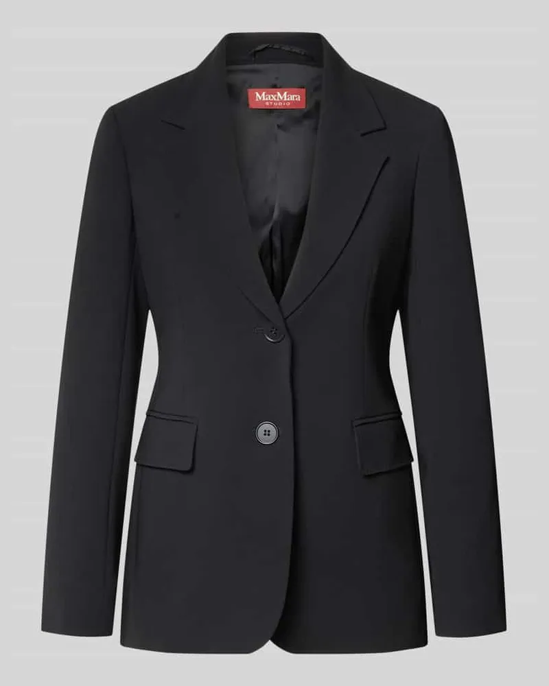 Max Mara Slim Fit Longblazer mit Reverskragen Modell 'LINZ Black