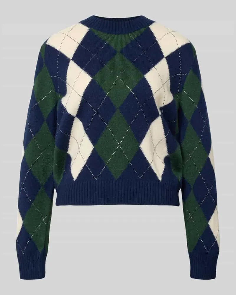 Guess Regular Fit Strickpullover aus Baumwoll-Mix Modell 'GRACIE Blau