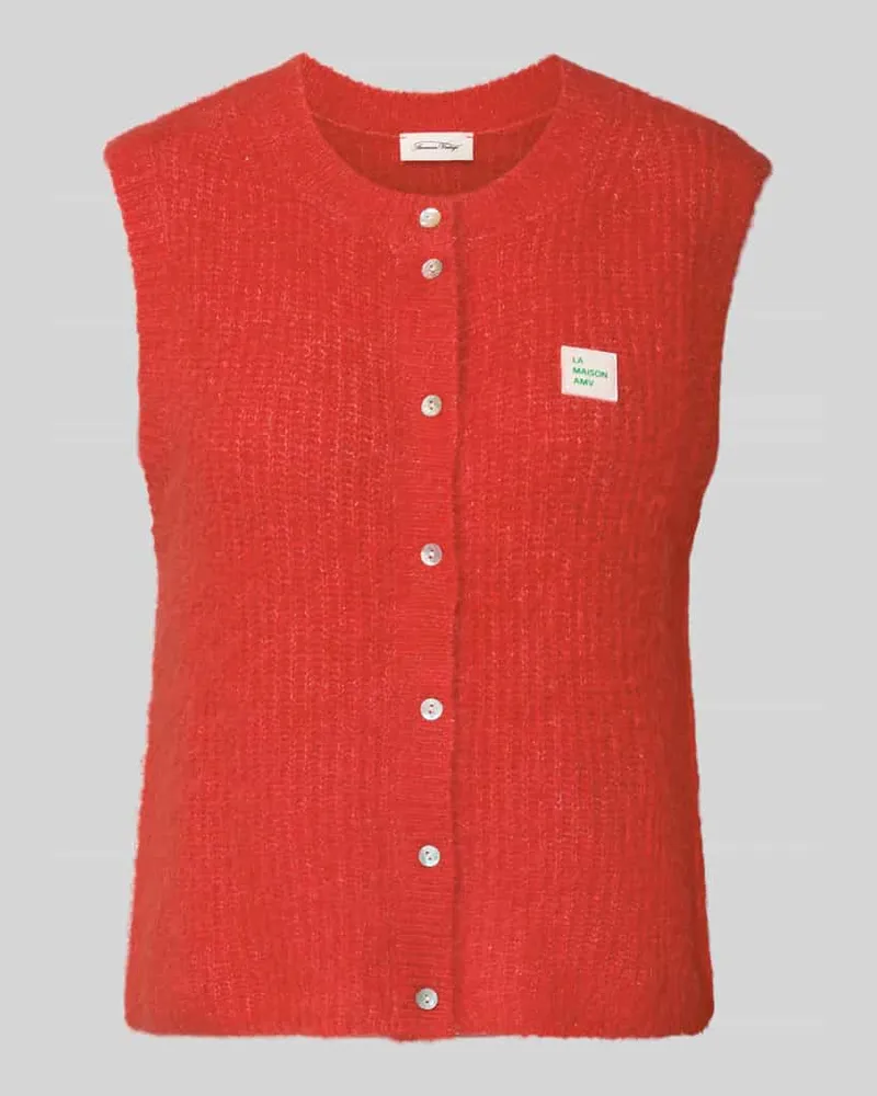 American Vintage Weste in Strick-Optik Rot