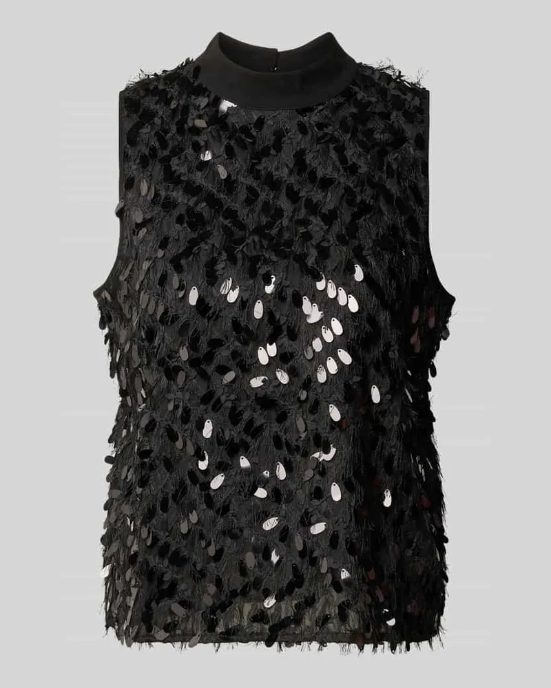 MARELLA Top mit Pailletten Modell 'GIOIOSA Black