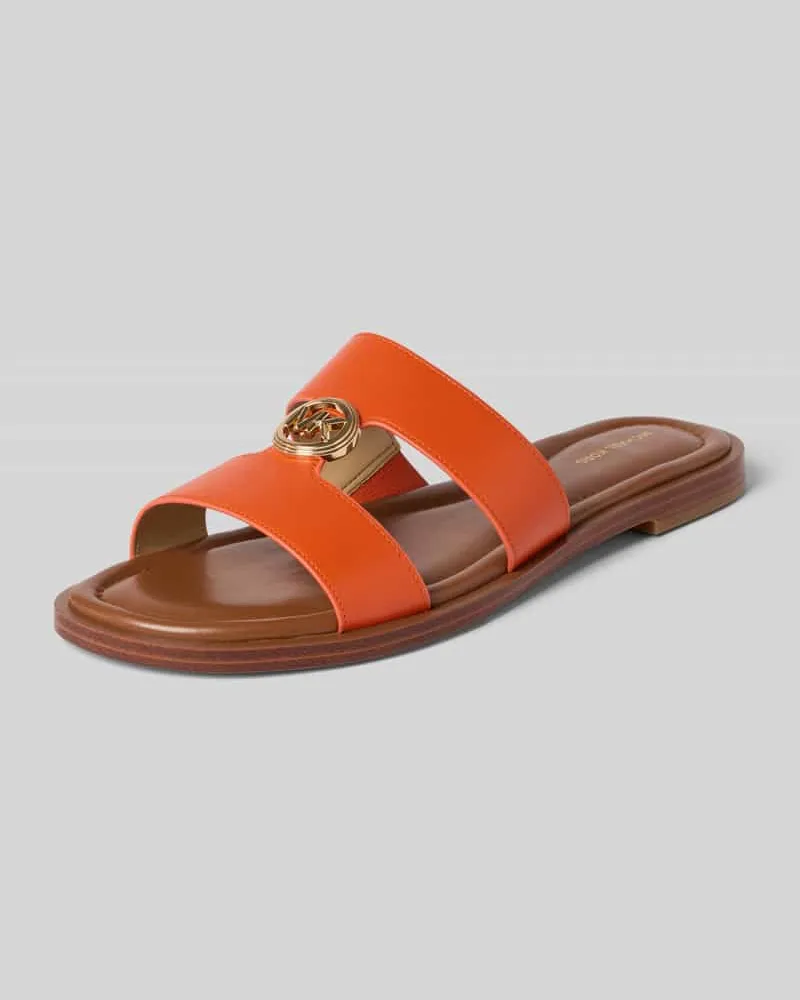 Michael Kors Sandalette aus Leder mit Label-Applikation Modell 'ERIN Orange
