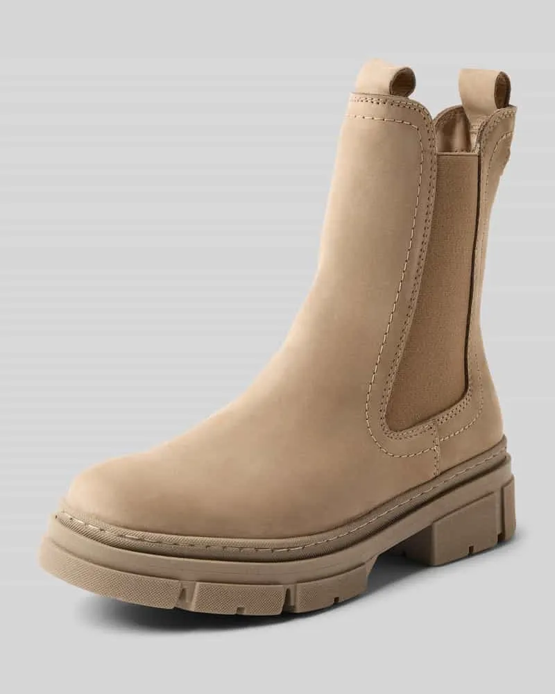 Tamaris Chelsea Boots aus echtem Rindsleder Beige