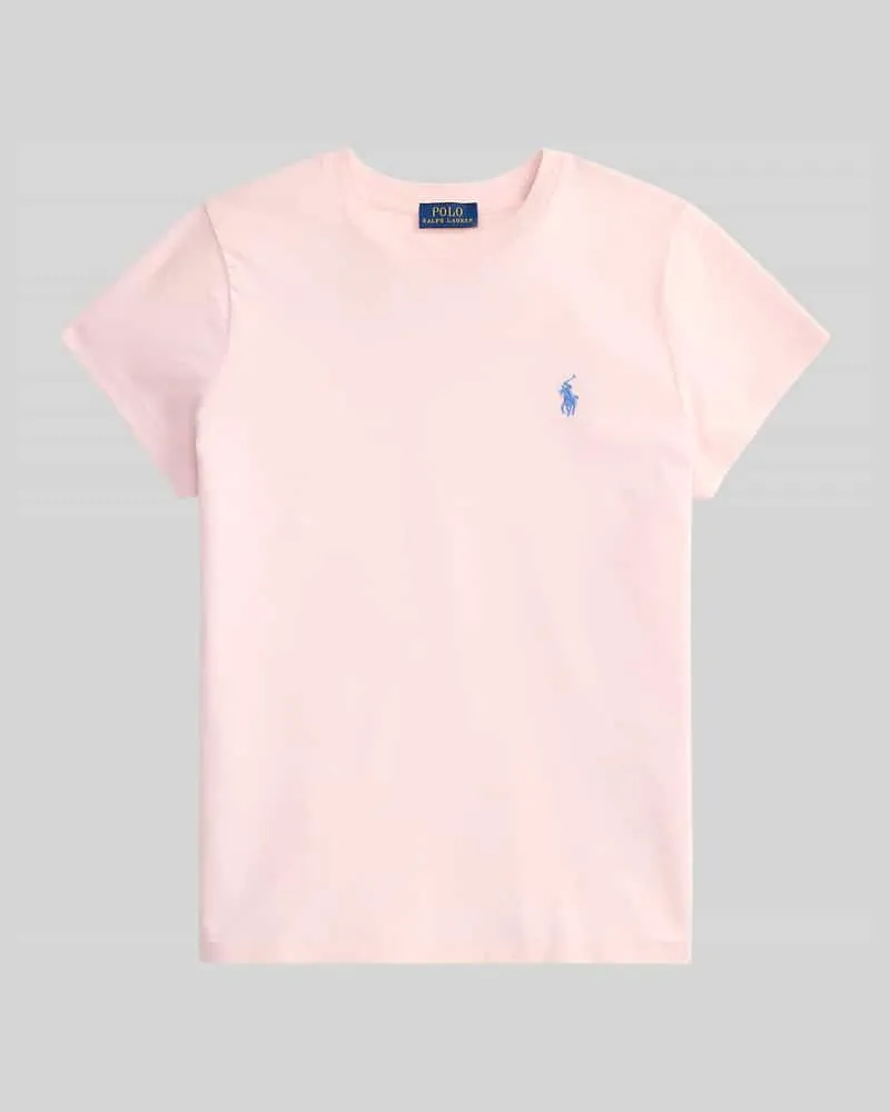 Ralph Lauren T-Shirt mit Label-Stitching Hellrosa