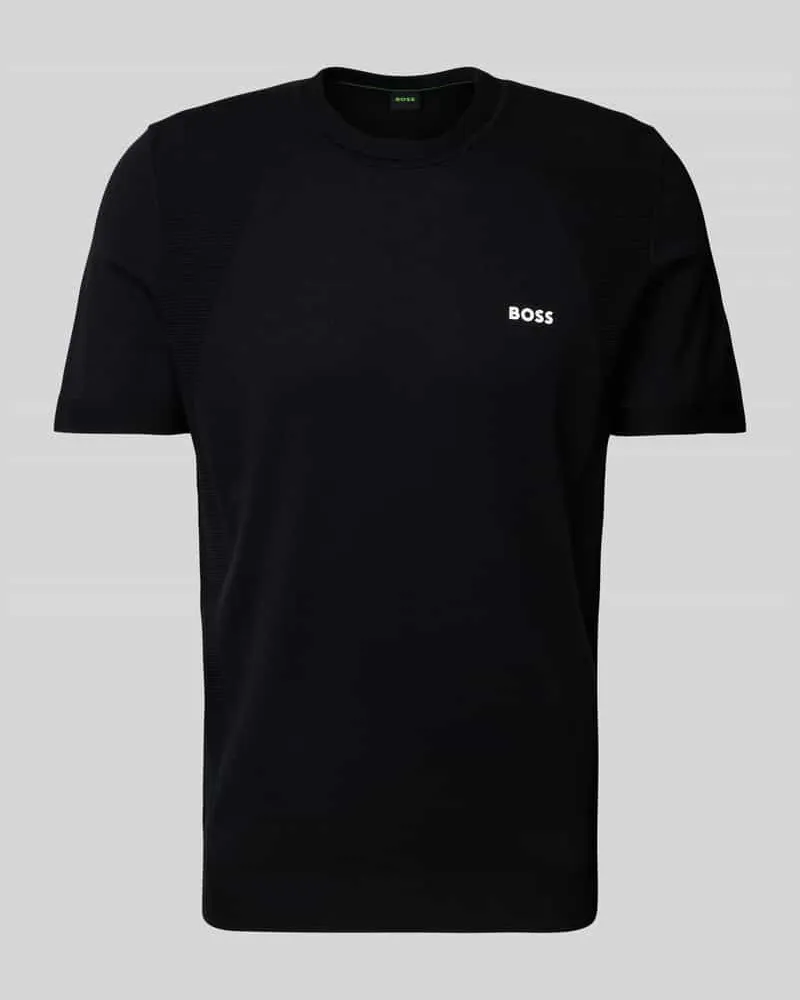 HUGO BOSS T-Shirt mit Label-Print Black