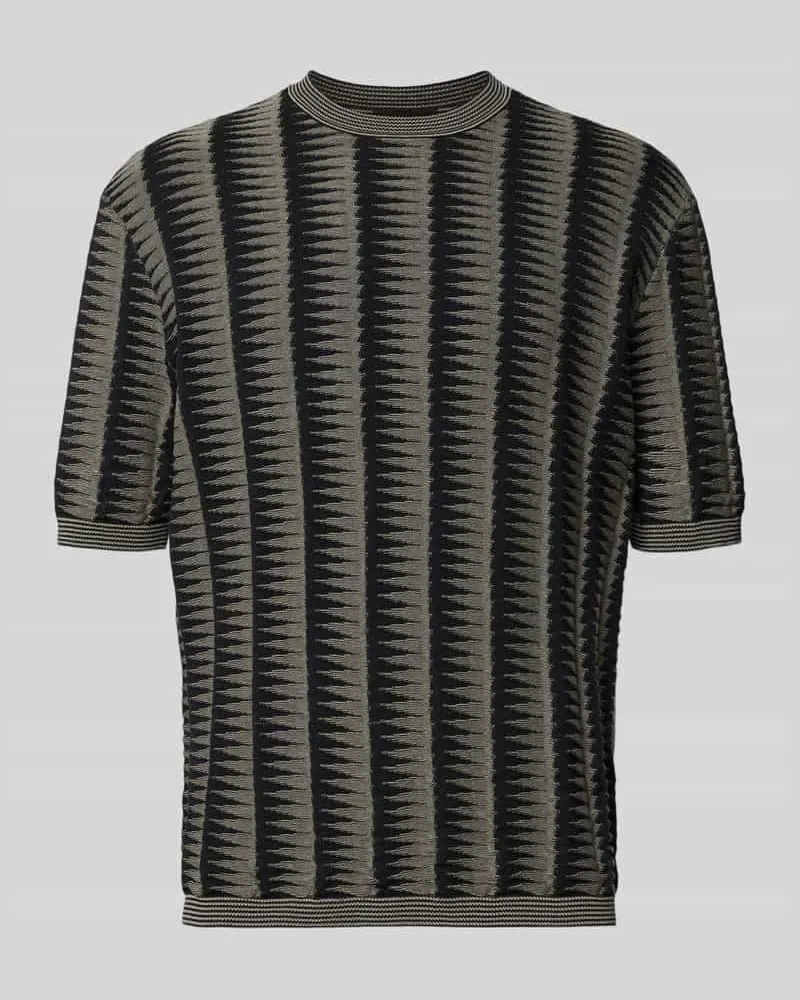Emporio Armani T-Shirt in Strick-Optik Marine