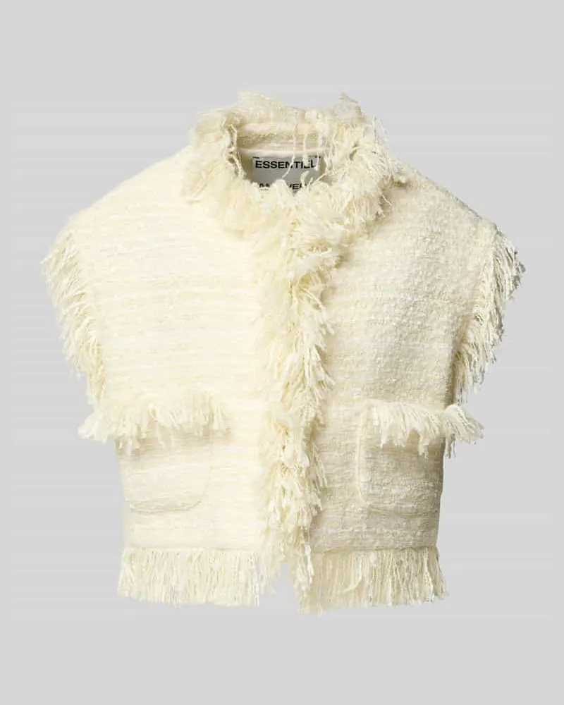 Essentiel Comfort Fit Weste mit Viskose-Anteil Modell 'ISHANI-I1SA Offwhite
