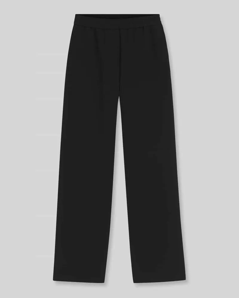 HUGO BOSS Relaxed Fit Weite Hose aus japanischem Krepp Black