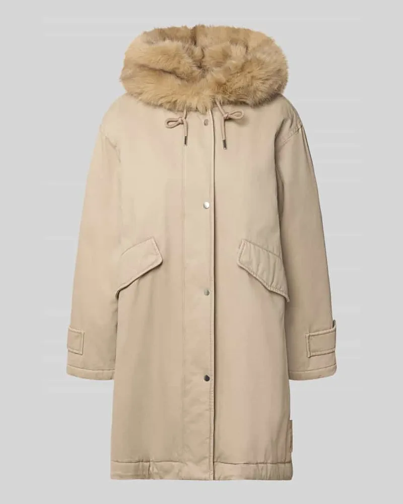 Marc O'Polo Regular Fit Parka aus reiner Baumwolle Taupe