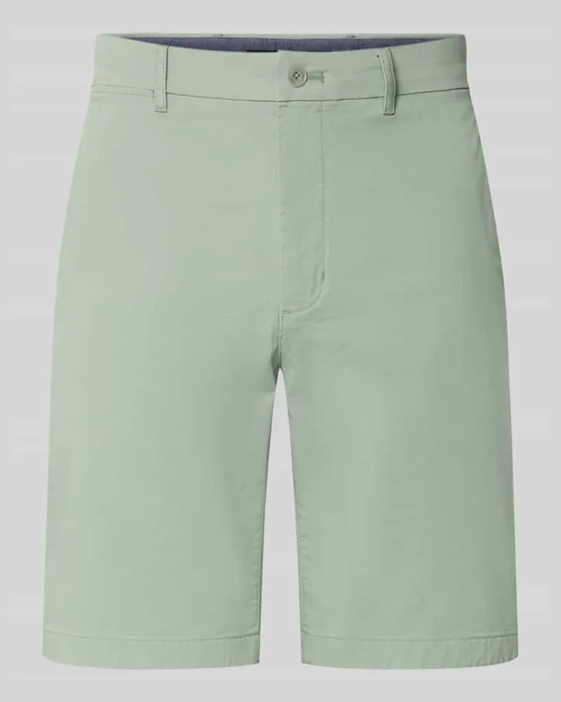 Tommy Hilfiger Regular Fit Bermudas aus Baumwoll-Mix Mint