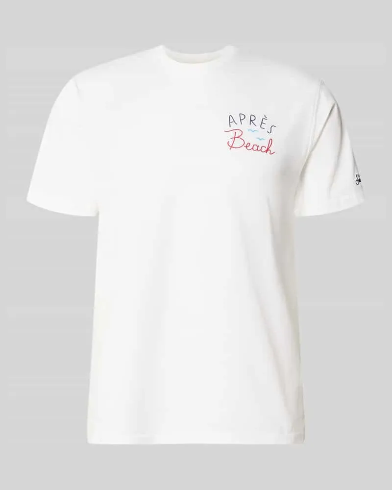 MC2 Saint Barth T-Shirt mit Label-Prints Modell 'PORTLAND Weiss