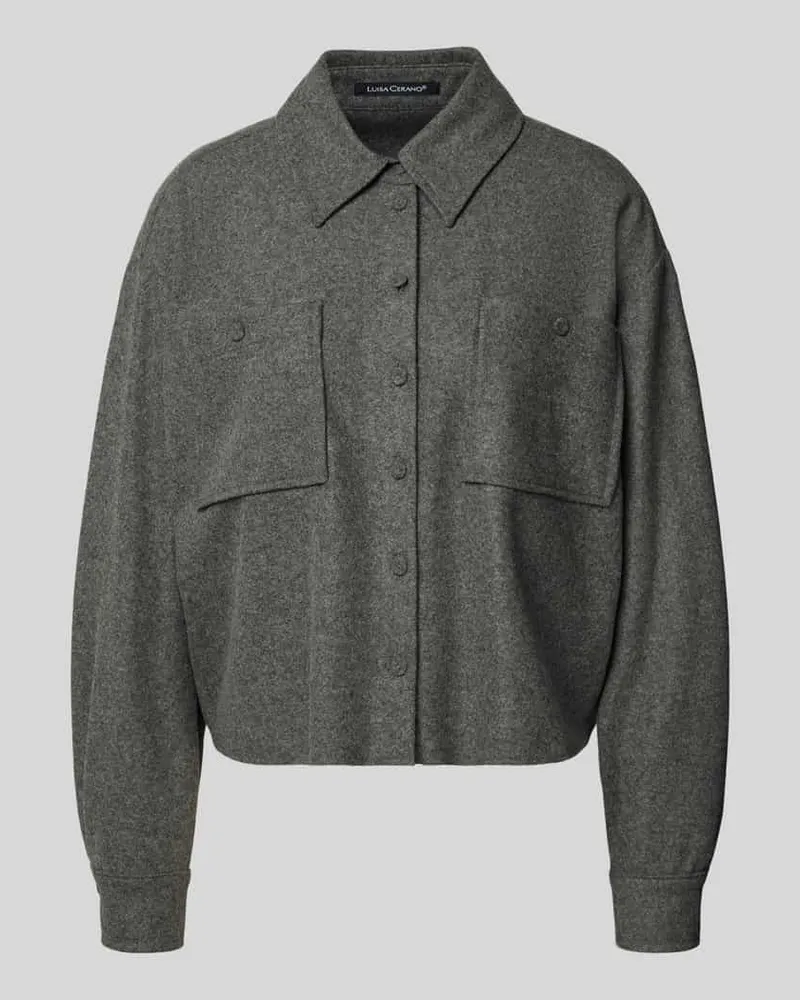 Luisa Cerano Blazer mit Knopfleiste Mittelgrau