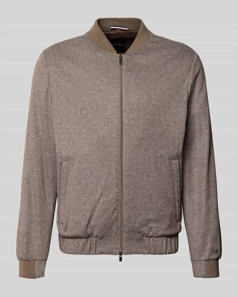 Bugatti Blouson mit Baumwoll-Anteil Mittelbraun