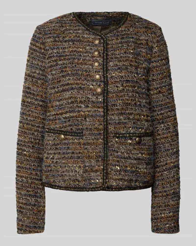 White Label Blazer in Bouclé-Optik Gold