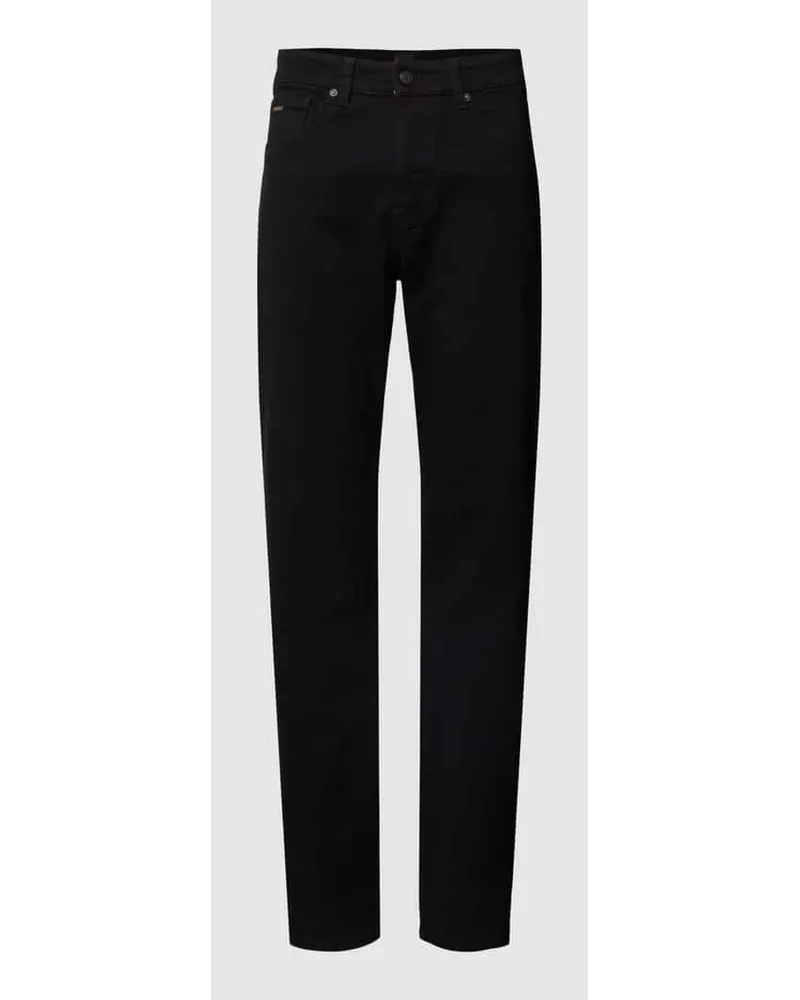 HUGO BOSS Regular Fit Jeans mit Label-Detail Modell "Re.Maine Black
