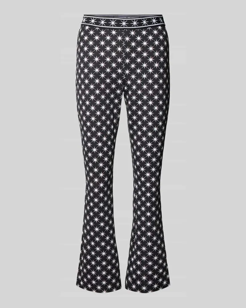 Marc Cain Flared Fit Stoffhose mit elastischem Bund Black